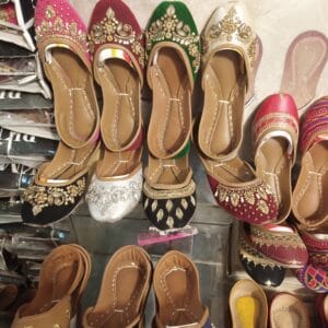 handmade leather khussa for bride