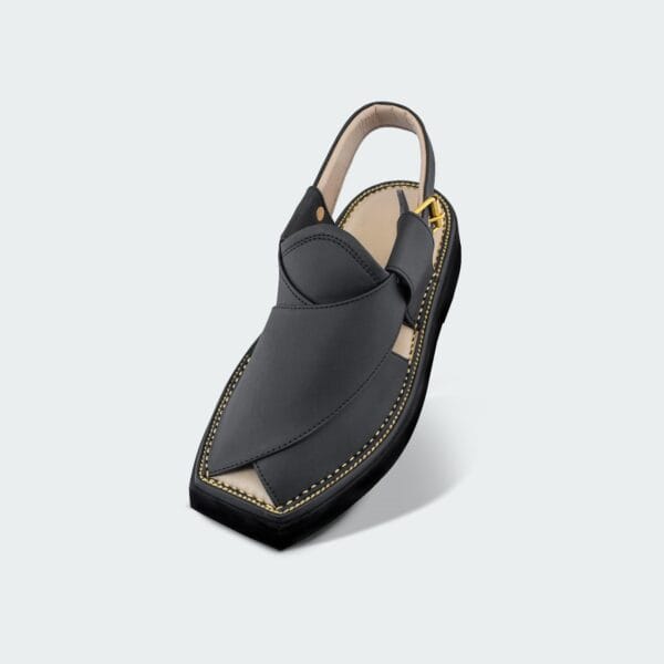 BLACK PESHAWAR ZALMI KHERRI CHAPPAL - Image 4