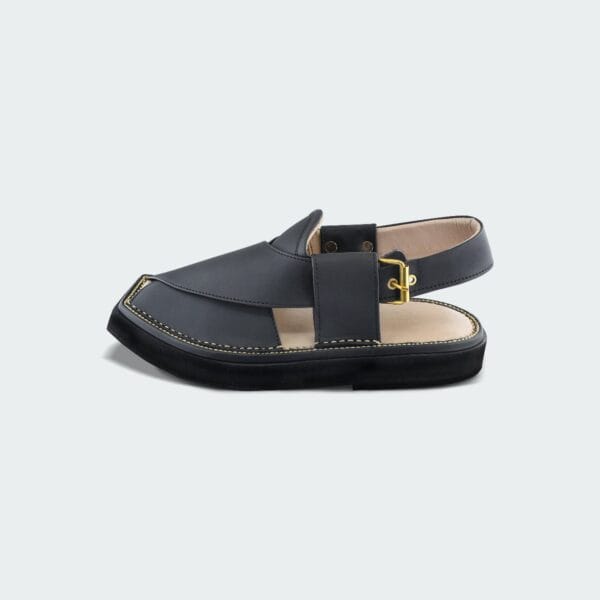 BLACK PESHAWAR ZALMI KHERRI CHAPPAL - Image 3